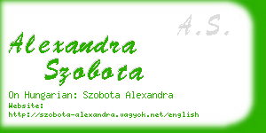 alexandra szobota business card